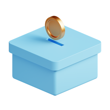 Charity Box  3D Illustration