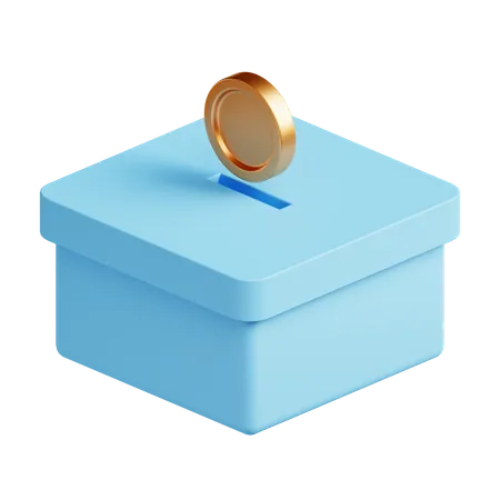 Charity Box  3D Illustration