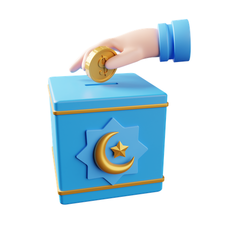 Charity Box  3D Illustration