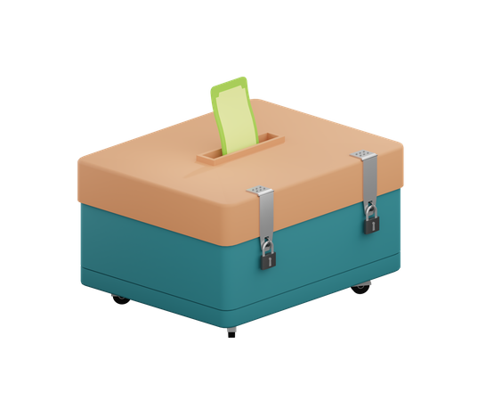 Charity Box  3D Illustration