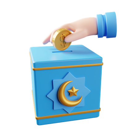 Charity Box 3D Illustration