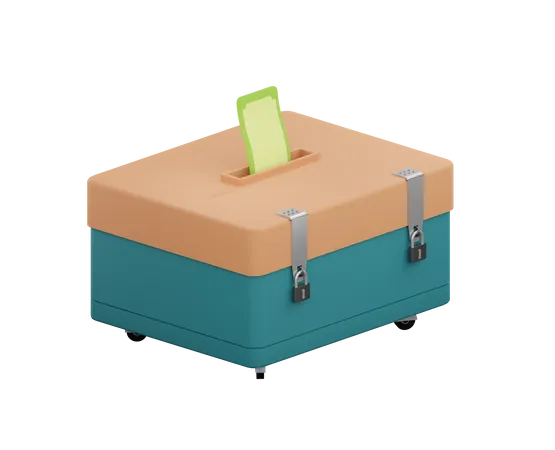 Charity Box  3D Illustration