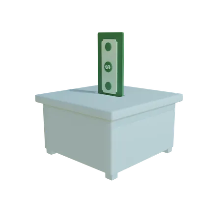 Charity Box 3 D Icon 3D Icon