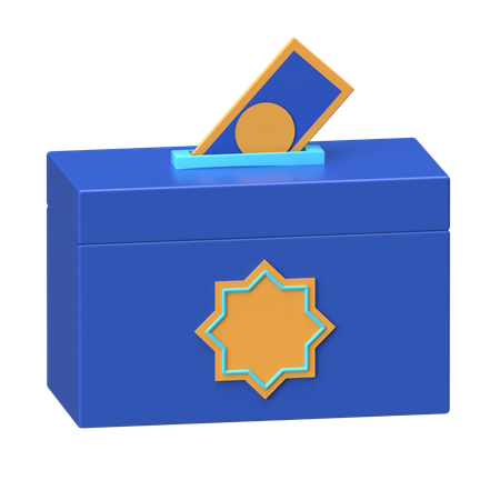 Charity Box Zakat Donation  3D Icon