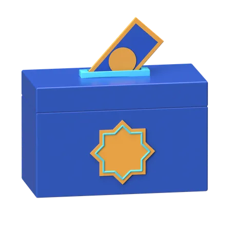 Charity Box Zakat Donation  3D Icon
