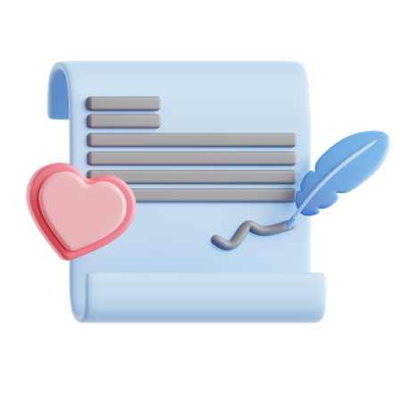 Charity Letter  3D Icon
