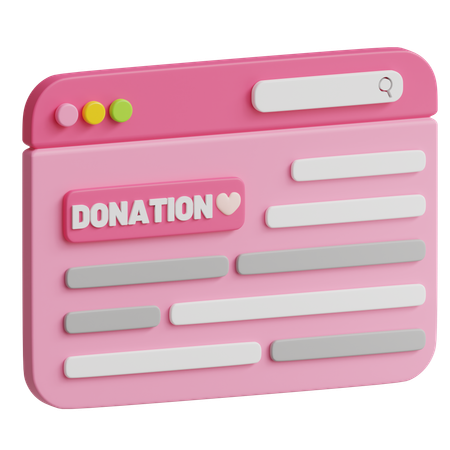 Charity website  3D Icon