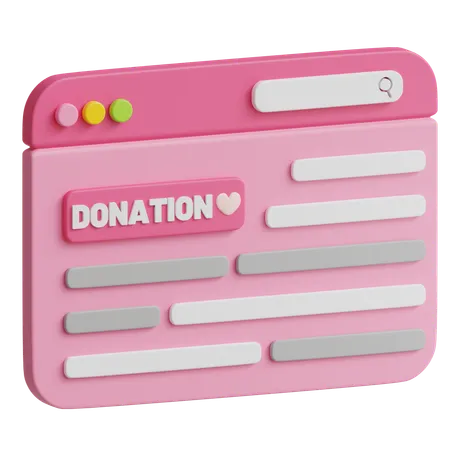 Charity website  3D Icon