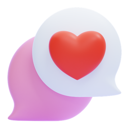 Charla de amor  3D Icon