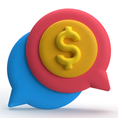 Hablar de dinero  3D Icon