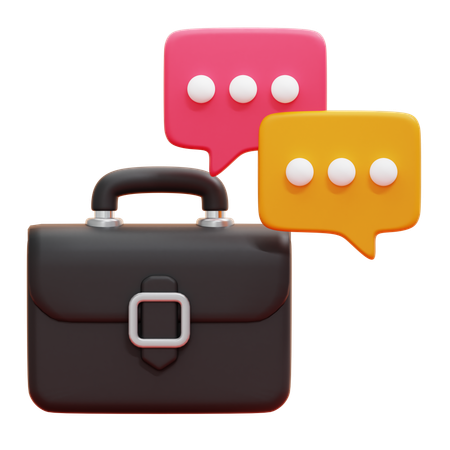 Charla de negocios  3D Icon
