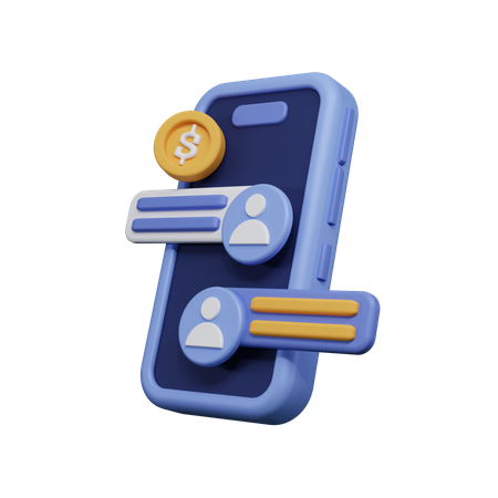 Chat de finanzas  3D Icon