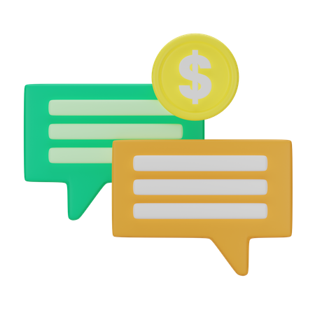Charla financiera  3D Icon