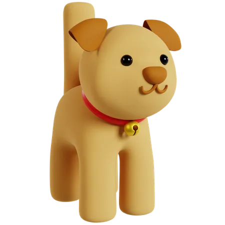 Charmanter Hundebegleiter  3D Icon