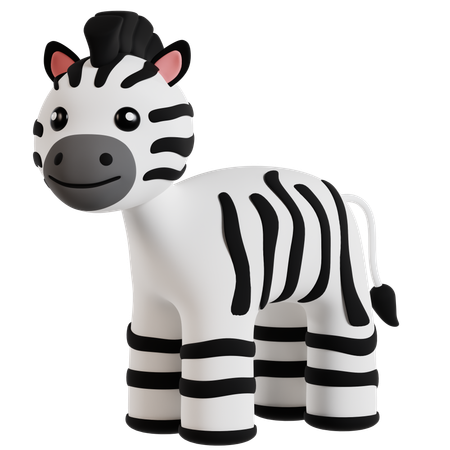 Charmantes Zebra 3D  3D Icon