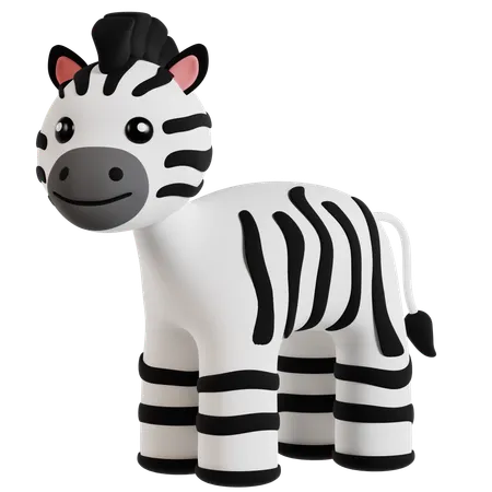 Charmantes Zebra 3D  3D Icon