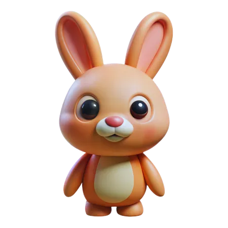 Charming Bunny  3D Icon