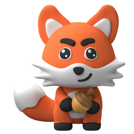 Charming Fox  3D Icon