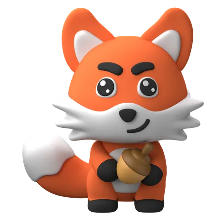 Charming Fox  3D Icon