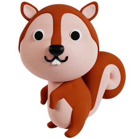 Charming Squirrel  3D Icon