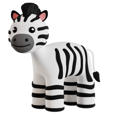 Charming Zebra 3D  3D Icon