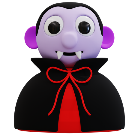 Personagem de desenho animado vampiro encantador  3D Icon