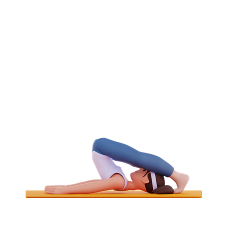 Pose de yoga  3D Illustration