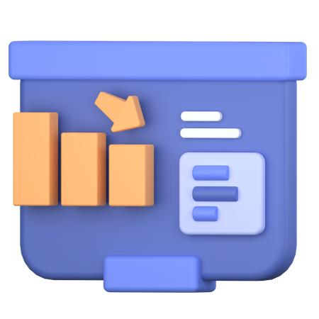 Chart analysis  3D Icon