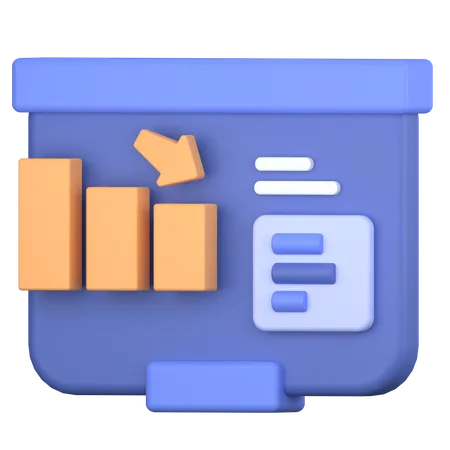 Chart analysis  3D Icon