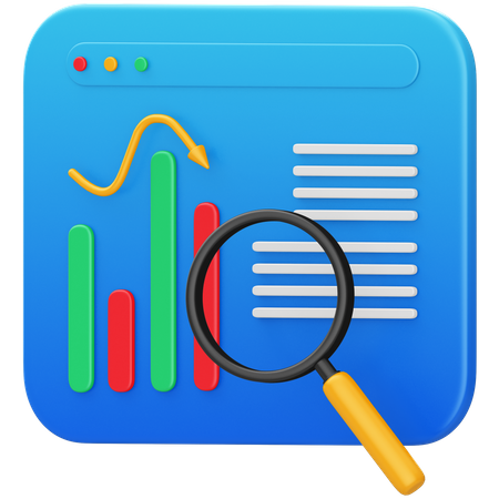 Chart Analysis  3D Icon