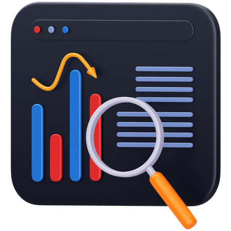 Chart Analysis  3D Icon