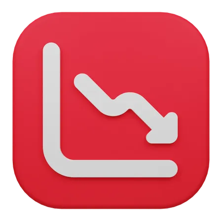 Chart Arrow Down  3D Icon