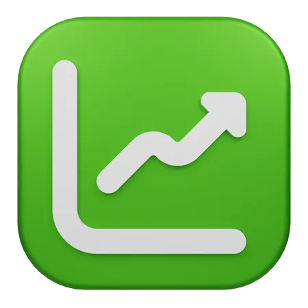 Chart Arrow Grow  3D Icon