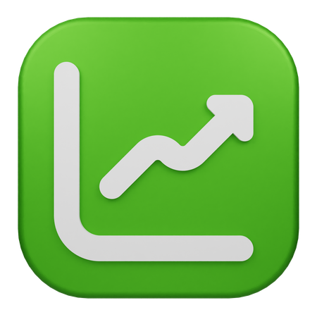 Chart Arrow Grow  3D Icon