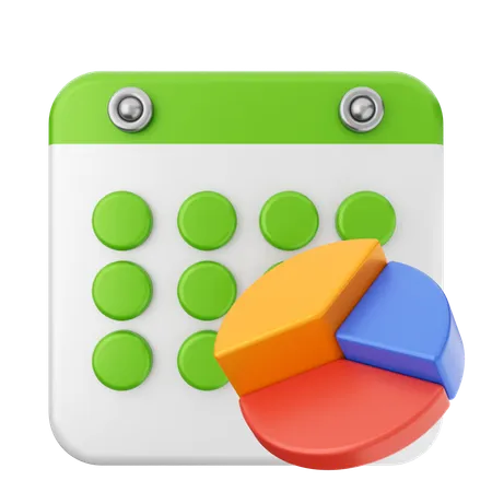 Chart Calendar  3D Icon