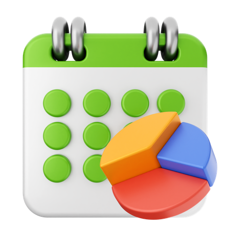 Chart Calendar  3D Icon