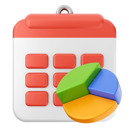 Chart Calendar  3D Icon