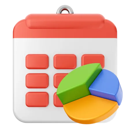 Chart Calendar  3D Icon