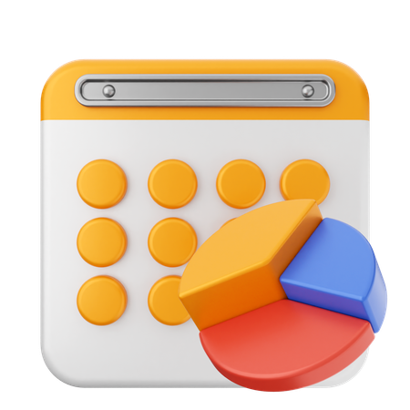 Chart Calendar  3D Icon