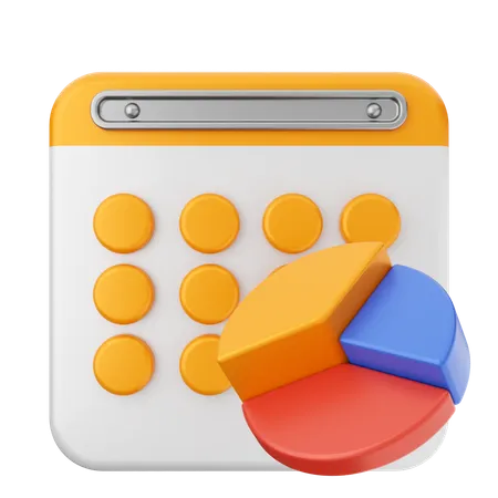 Chart Calendar  3D Icon