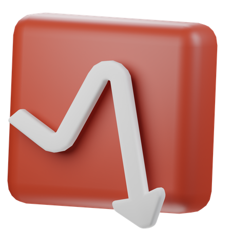 Chart Decreasing  3D Icon