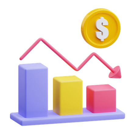 Chart Down  3D Icon