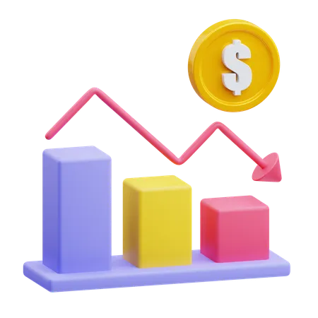 Chart Down  3D Icon