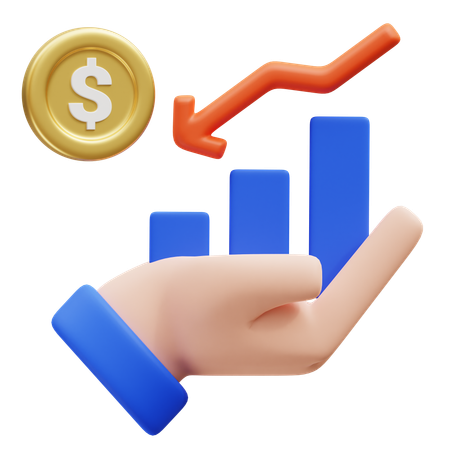 Chart Down  3D Icon