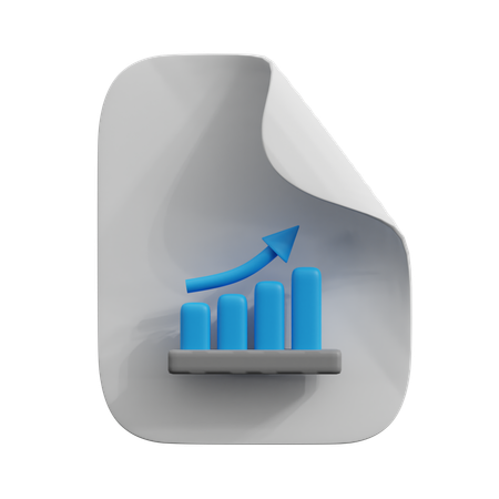 Chart File Document  3D Icon