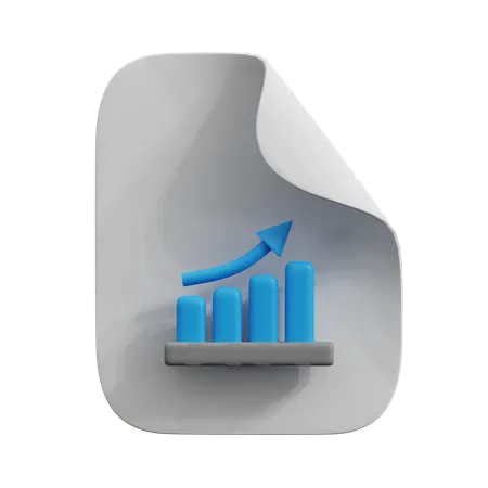 Chart File Document  3D Icon