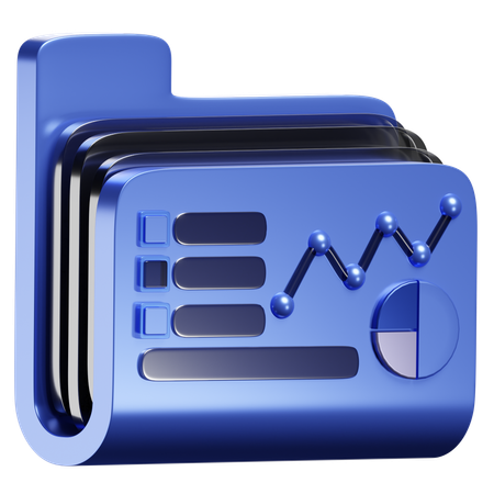 Chart Folder  3D Icon