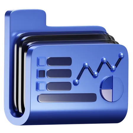 Chart Folder  3D Icon