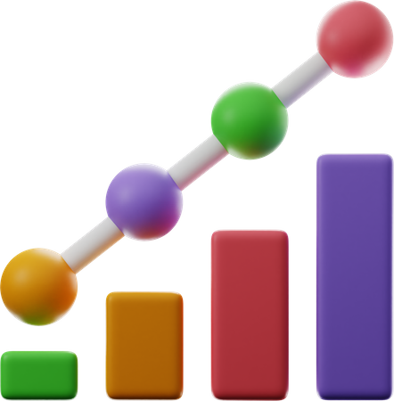 Chart Graph  3D Illustration