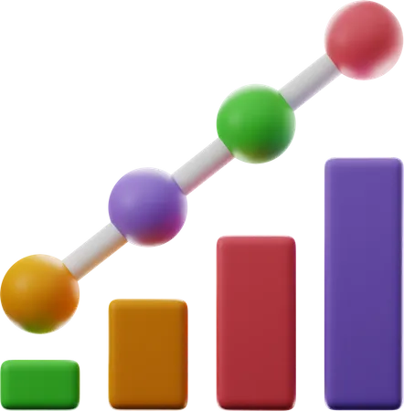 Chart Graph  3D Illustration